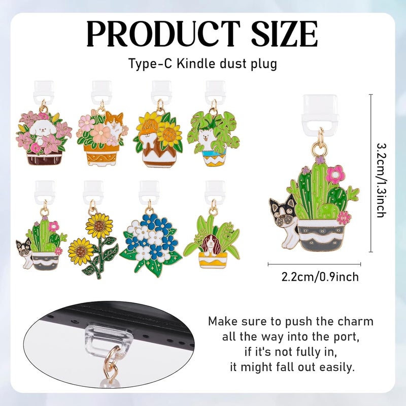 TAKEALOOKO Store Type C Dust Plug Charm for Kindle - 8Pcs Dust Plug Charms Compatible with Kindle Phone, E-Reader Accessories - Image 5